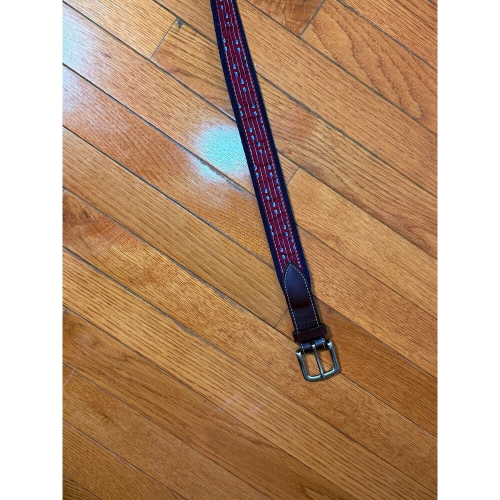 Vineyard Vines‎ Leather and Canvas Belt Size 34 - Picture 3 of 7